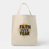 Faith over Fear Tote Bag (Achterkant)