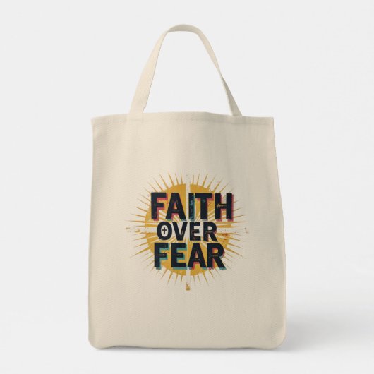 Faith over Fear Tote Bag (Achterkant)