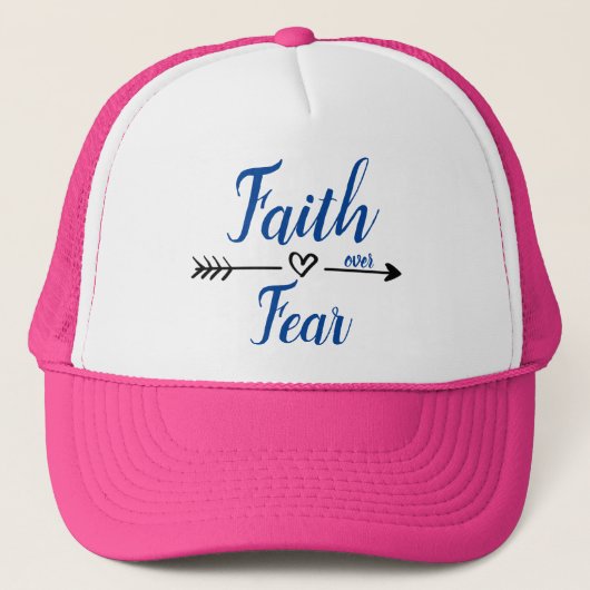 Faith Over Fear Trucker Hat Trucker Pet (Voorkant)