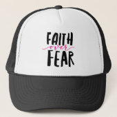 Faith Over Fear Trucker Hat Trucker Pet (Voorkant)