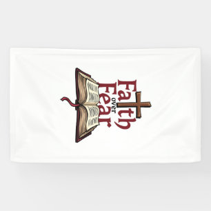 Faith Over Fear Vintage Jezus Faith T-shirt (1) Spandoek
