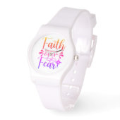 Faith Over Fear Watch Horloge (Hoek)