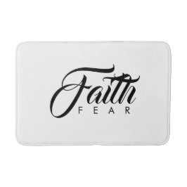 Faith Over Fear White Badmat