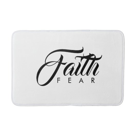 Faith Over Fear White Badmat (Voorkant)