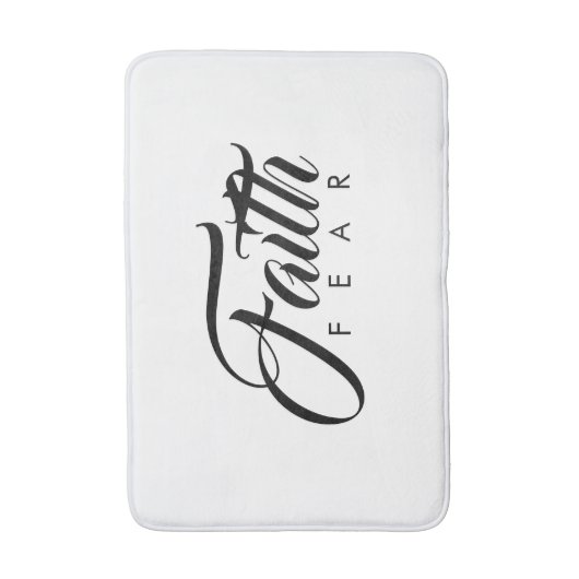 Faith Over Fear White Badmat (Voorkant Verticaal)