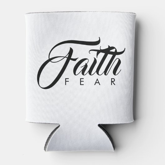 Faith Over Fear White Blikjeskoeler (Voorkant)