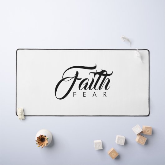 Faith Over Fear White Bureaumat (Kindertafel)