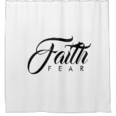 Faith Over Fear White Douchegordijn (Voorkant)
