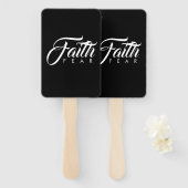 Faith Over Fear White en Black Handwaaier (Voorkant en achterkant)
