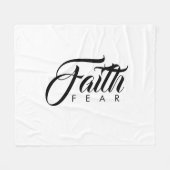 Faith Over Fear White Fleece Deken (Voorkant (Horizontaal))
