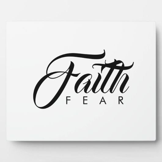 Faith Over Fear White Fotoplaat (Voorkant)