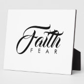 Faith Over Fear White Fotoplaat (Zijkant)