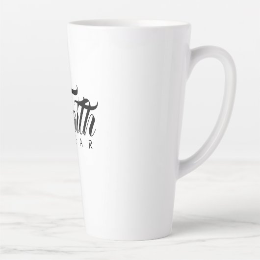 Faith Over Fear White Latte Mok (Rechts)