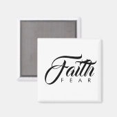 Faith Over Fear White Magneet (Voorkant / Achterkant)