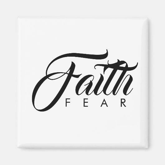 Faith Over Fear White Magneet (Voorkant)