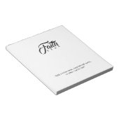 Faith Over Fear White Notitieblok (Schuin)