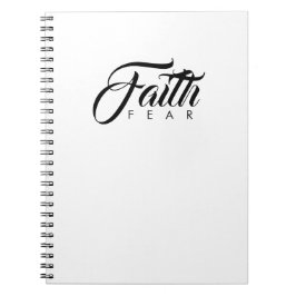 Faith Over Fear White Notitieboek
