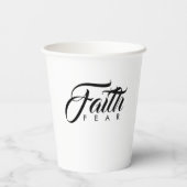 Faith Over Fear White Papieren Bekers (Achterkant)