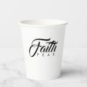 Faith Over Fear White Papieren Bekers (Voorkant)