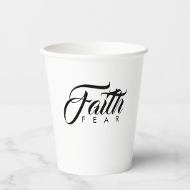 Faith Over Fear White Papieren Bekers