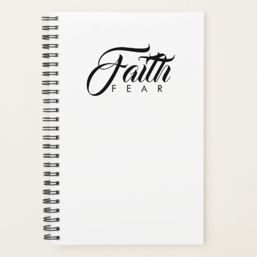 Faith Over Fear White Planner (Voorkant)