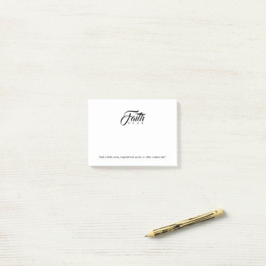 Faith Over Fear White Post-it® Notes (Op bureau)