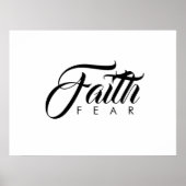 Faith Over Fear White Poster (Voorkant)