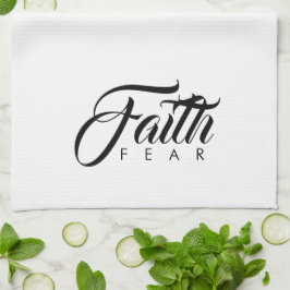 Faith Over Fear White Theedoek
