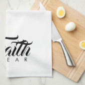 Faith Over Fear White Theedoek (Quarter Fold)