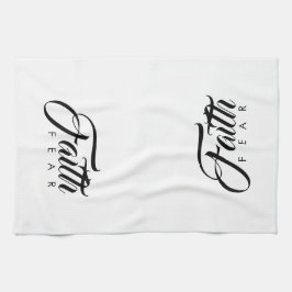 Faith Over Fear White Theedoek