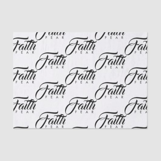 Faith Over Fear White Tissuepapier (Voorkant)