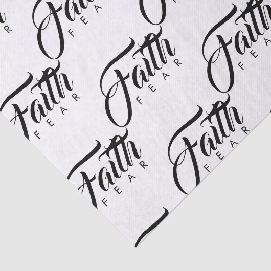 Faith Over Fear White Tissuepapier (Detail)