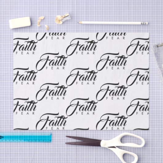 Faith Over Fear White Tissuepapier (Craft)