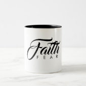 Faith Over Fear White Tweekleurige Koffiemok (Center)