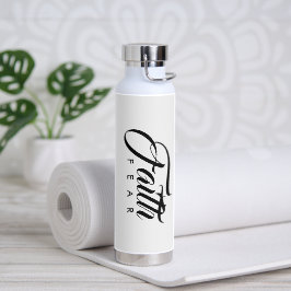 Faith Over Fear White Waterfles