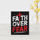 Faith Over Fear With Cross Christian Men  Kaart (Gele Bloem)