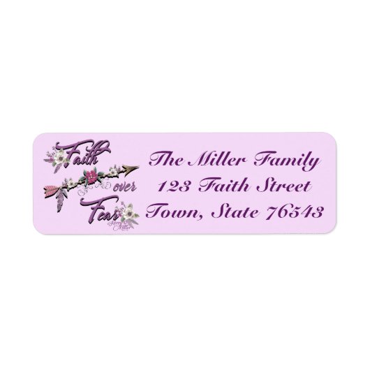 Faith Over Feest Return Address Label (Voorkant)