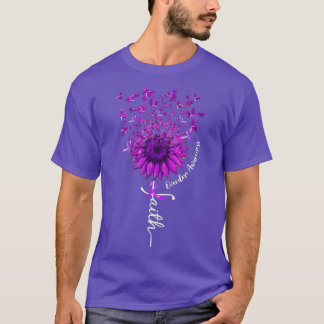 Faith Paars Ribbon Butterfly Sunflower Overdose A T-shirt