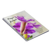 Faith Paarse Flower Art Prayer Journal Notitieboek (Rechterzijde)