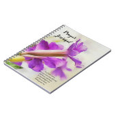 Faith Paarse Flower Art Prayer Journal Notitieboek (Linkerzijde)
