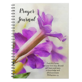 Faith Paarse Flower Art Prayer Journal Notitieboek