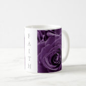 Faith Paarse Rozen 11oz Klassieke Mok (Voorkant rechts)