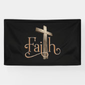 Faith Pattern God Jesus Religieuze Christelijk Spandoek (Horizontaal)