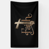 Faith Pattern God Jesus Religieuze Christelijk Spandoek (Verticaal)