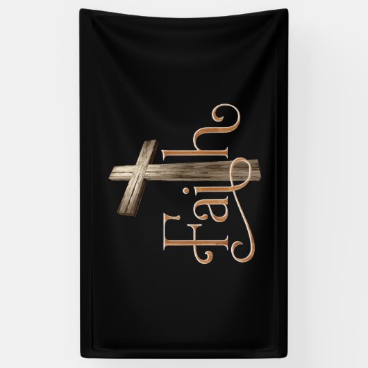 Faith Pattern God Jesus Religieuze Christelijk Spandoek (Verticaal)