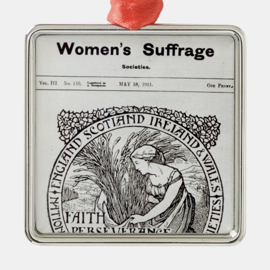 Faith, Perseverance, Patience, 1911 Metalen Ornament (Voorkant)