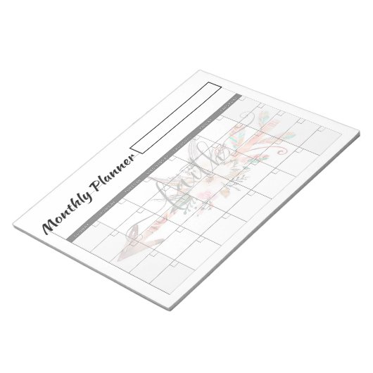 Faith pijl maandelijkse planner sheets notitieblok (Schuin)