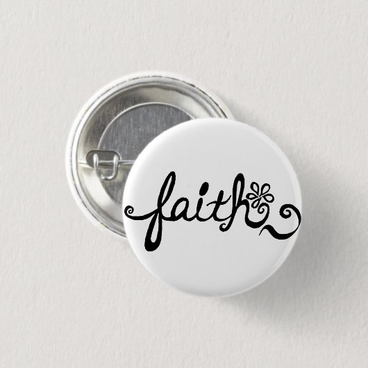 Faith Pin Ronde Button 3,2 Cm (Voorkant /achterkant)