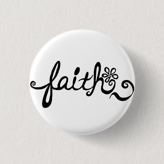 Faith Pin Ronde Button 3,2 Cm (Voorkant)