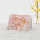 Faith Pink Blush Roos Bijbelvers Gedachten Kaart (Gele Bloem)